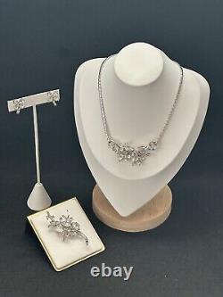 TRIFARI Alfred Philippe Set Star Flower Silver Teardrop Full-Parure Book