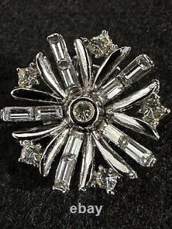 TRIFARI Alfred Philippe Snowflake Earrings Necklace Brooch Baguettes Book Set