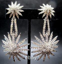 TRIFARI Alfred Philippe Starflight Fireworks Sparkling Ice Rhinestone Earrings