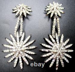TRIFARI Alfred Philippe Starflight Fireworks Sparkling Ice Rhinestone Earrings