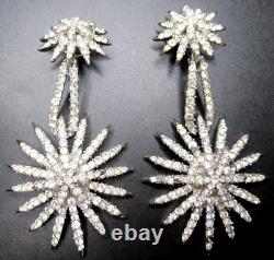 TRIFARI Alfred Philippe Starflight Fireworks Sparkling Ice Rhinestone Earrings