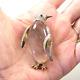 TRIFARI'Alfred Philippe' Sterling Pave Lucite Jelly Belly Penguin Pin