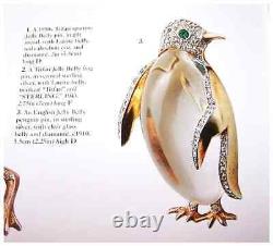 TRIFARI'Alfred Philippe' Sterling Pave Lucite Jelly Belly Penguin Pin