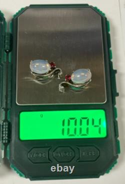 TRIFARI Alfred Philippe Sterling Silver Jelly Belly Clip on Earrings Moonstone