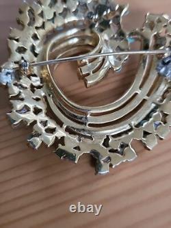 TRIFARI Alfred Philippe Turquoise & Royal Blue Swirl Rare Brooch Signed