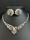 TRIFARI Aurora Borealis Silver Alfred Philippe Navette Earrings Necklace