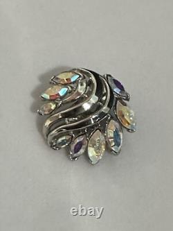 TRIFARI Aurora Borealis Silver Alfred Philippe Navette Earrings Necklace