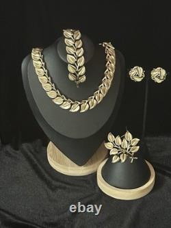 TRIFARI Autumn Leaves Book Alfred Philippe Gold-Trifanium Set PAT PEND