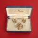 TRIFARI Baguette Bow Set Alfred Philippe Gold-Tone Brilliant PAT PEND 1950 withBox