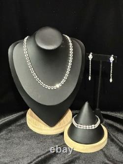 TRIFARI Baguette Drop-Dangle Parure Alfred Philippe Silver-Trifanium PAT PEND