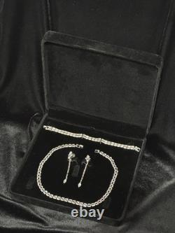 TRIFARI Baguette Drop-Dangle Parure Alfred Philippe Silver-Trifanium PAT PEND