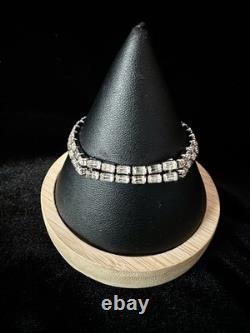 TRIFARI Baguette Drop-Dangle Parure Alfred Philippe Silver-Trifanium PAT PEND