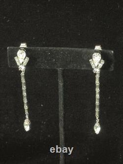 TRIFARI Baguette Drop-Dangle Parure Alfred Philippe Silver-Trifanium PAT PEND