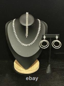 TRIFARI Baguette Parure Dangle Alfred Philippe Rhodium PAT PEND withJBT Box