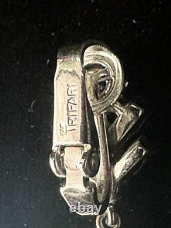 TRIFARI Baguette Parure Dangle Alfred Philippe Rhodium PAT PEND withJBT Box