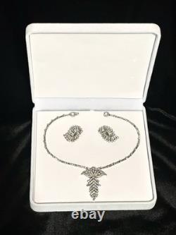 TRIFARI Baguette Parure Earrings Necklace Trifanium Alfred Philippe PAT PEND