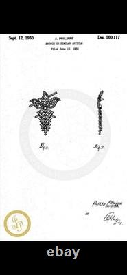 TRIFARI Baguette Parure Earrings Necklace Trifanium Alfred Philippe PAT PEND