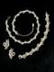 TRIFARI Baguette Wrapped Diamant&eacute; Parure Rhodium Alfred Philippe PAT PEND