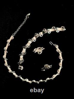 TRIFARI Baguette Wrapped Diamanté Parure Rhodium Alfred Philippe PAT PEND