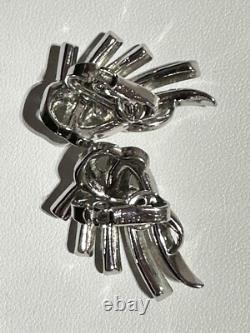 TRIFARI Baguettes Fan Set Rhodium Alfred Philippe Rhinestones PAT PEND 1953