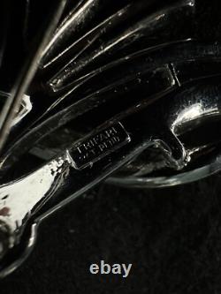 TRIFARI Baguettes Fan Set Rhodium Alfred Philippe Rhinestones PAT PEND 1953
