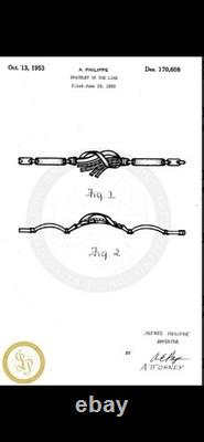 TRIFARI Baguettes Fan Set Rhodium Alfred Philippe Rhinestones PAT PEND 1953