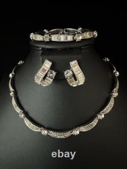 TRIFARI Baguettes Parure Alfred Philippe Trifanium Earrings Bracelet Necklace