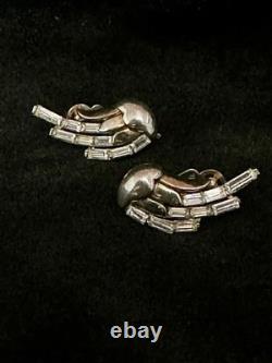 TRIFARI Birds In Flight Set 1950 Crystal Baguettes Gold Alfred Philippe withBox