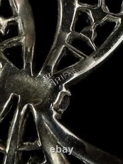 TRIFARI Brooch Earrings 1945 Alfred Philippe Sterling Cabochons PAT PEND