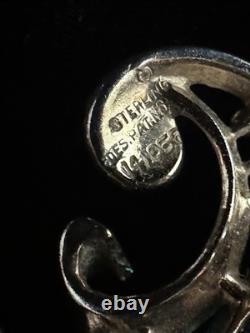 TRIFARI Brooch Earrings 1945 Alfred Philippe Sterling Cabochons PAT PEND