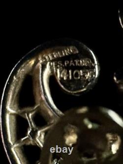 TRIFARI Brooch Earrings 1945 Alfred Philippe Sterling Cabochons PAT PEND