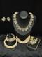 TRIFARI Brushed Gold Leaf Parure White Seed Pearls Alfred Philippe Crown