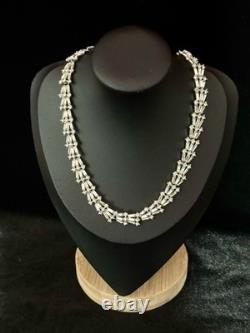 TRIFARI Chandelier of Fan Baguettes Set Rhodium Dangle Alfred Philippe Box