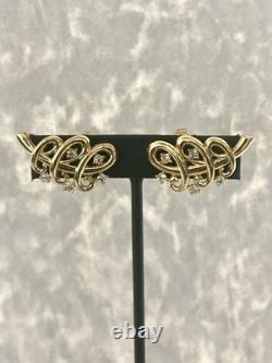 TRIFARI Chantilly 1962 Set Gold Lace Rhinestones Alfred Philippe PAT PEND