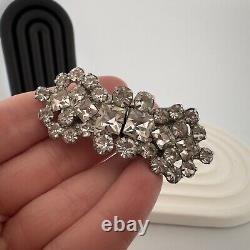 TRIFARI Clipmate Duette Dress Clip Duet Rhinestone Alfred Philippe Brooch