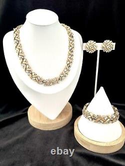 TRIFARI Cordon D'or Book Set Alfred Philippe Trifanium Rhinestones PAT PEND