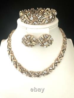 TRIFARI Cordon D'or Book Set Alfred Philippe Trifanium Rhinestones PAT PEND