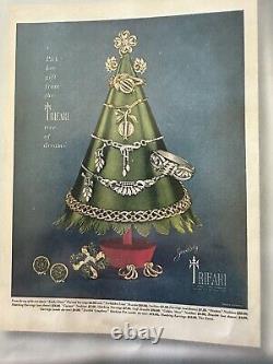 TRIFARI Coronet Set Navette SILVER Alfred Philippe PAT PEND Demi-Parure Book