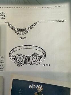 TRIFARI Coronet Set Navette SILVER Alfred Philippe PAT PEND Demi-Parure Book