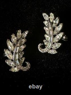 TRIFARI Crescendo Set Earrings Bracelet Rhodium Rhinestones A. Philippe withBox