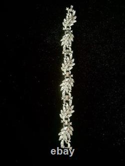 TRIFARI Crescendo Set Earrings Bracelet Rhodium Rhinestones A. Philippe withBox