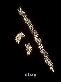 TRIFARI Crescendo Set Earrings Bracelet Rhodium Rhinestones A. Philippe withBox