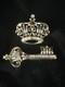 TRIFARI Crown & Key Gold-Trifanium Alfred Philippe 1950 Rhinestones PAT PEND