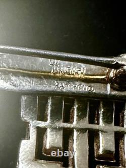 TRIFARI Crown & Key Gold-Trifanium Alfred Philippe 1950 Rhinestones PAT PEND