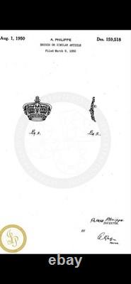 TRIFARI Crown & Key Gold-Trifanium Alfred Philippe 1950 Rhinestones PAT PEND