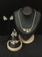 TRIFARI Crystal Baguette Fan Set 1953 Gold Ribbon Alfred Philippe PAT PEND Box