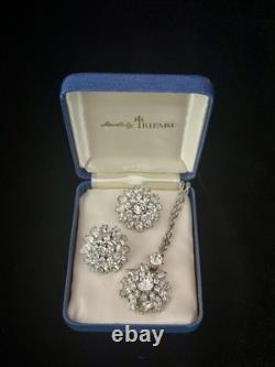 TRIFARI Crystal Flower Set Alfred Philippe Rhodium Marquise Flower Crown withBOX