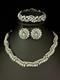 TRIFARI Crystal Pave Waves Oval Rhinestone Diamant&eacute; Parure Alfred Philippe Box