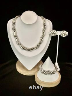 TRIFARI Crystal Pave Waves Oval Rhinestone Diamanté Parure Alfred Philippe Box
