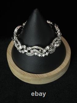 TRIFARI Crystal Pave Waves Oval Rhinestone Diamanté Parure Alfred Philippe Box